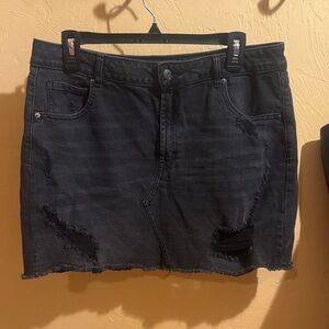 Wild Fable Black Distressed Mini Skirt